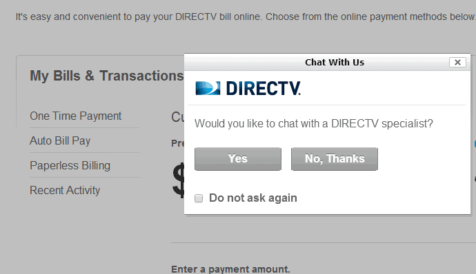 DirecTV Live Chat popup.PNG